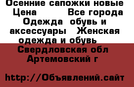 Осенние сапожки новые › Цена ­ 600 - Все города Одежда, обувь и аксессуары » Женская одежда и обувь   . Свердловская обл.,Артемовский г.